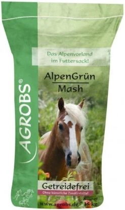 Agrobs AlpengrĂŒn Mash - Pferdefutter 15 Kg