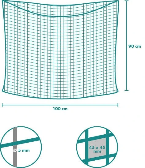 WAHL-Hausmarke Heunetztasche 4,5×4,5 Cm Maschenweite
