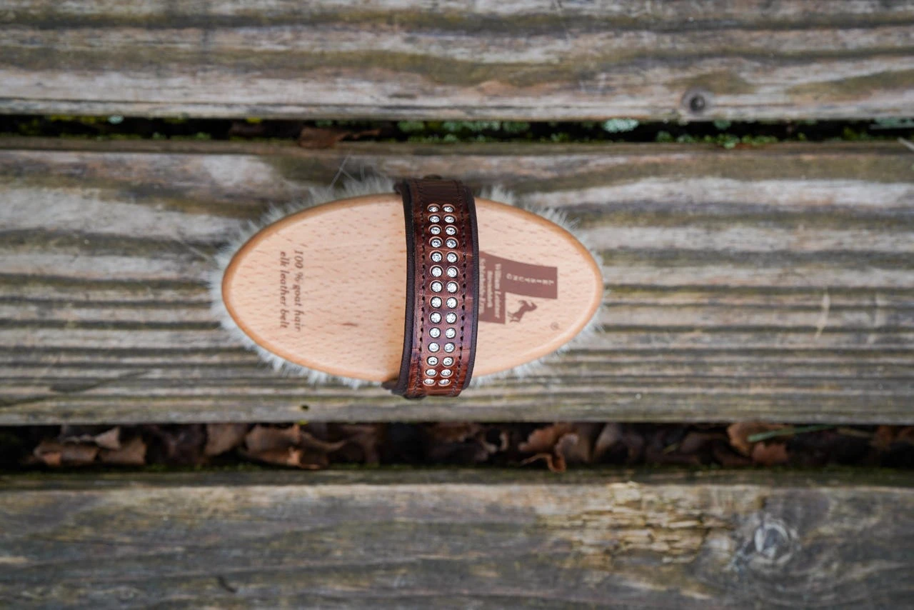 Leistner Pferdekopfkardätsche Kroko- U. Elchleder – Bild 3