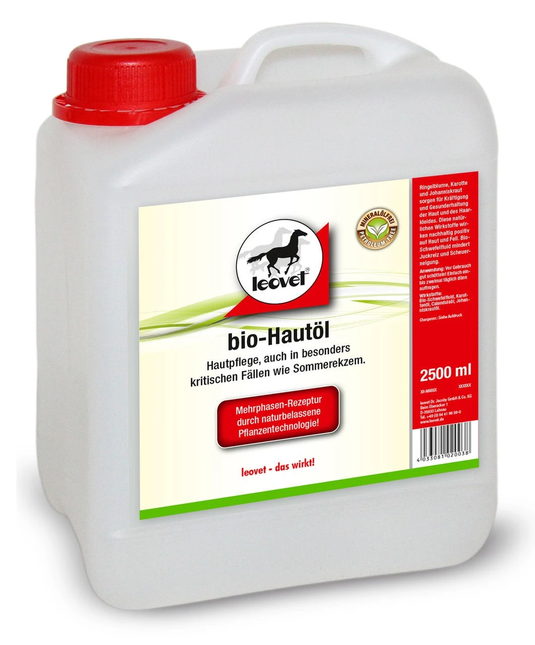 Leovet Bio-Hautöl - Nachfüllkanister - 2500 Ml